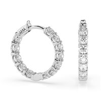 Earrings Ama Woman in White Gold Diamante Lab Grown AMA-OR-1001-110